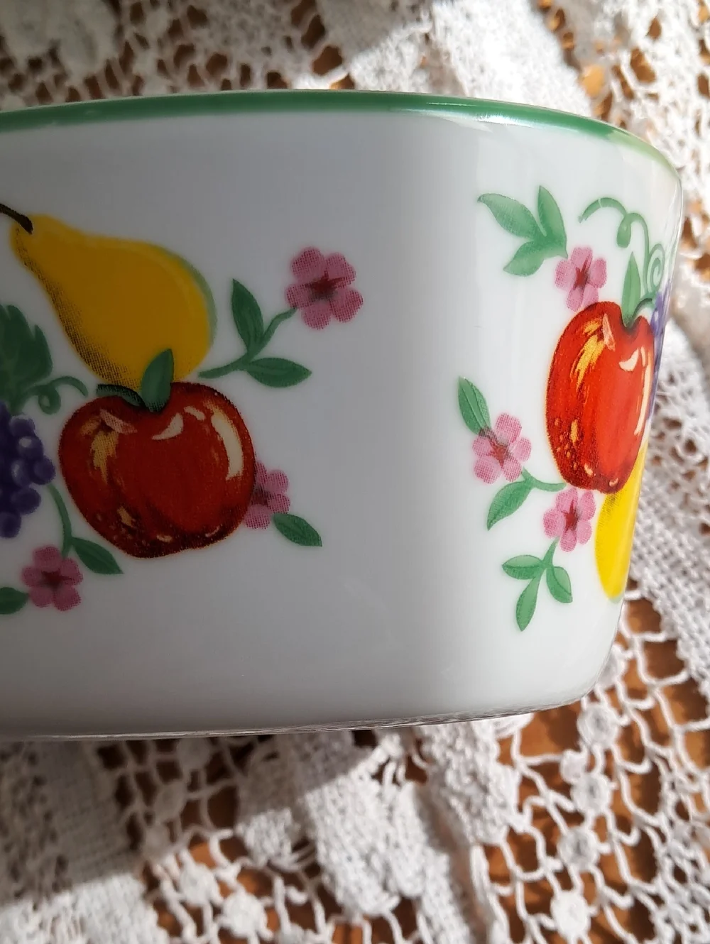 Cook Street Butter Boat Fruit Design 3pc 3 pieces Cottage Country Farmhouse Vtg